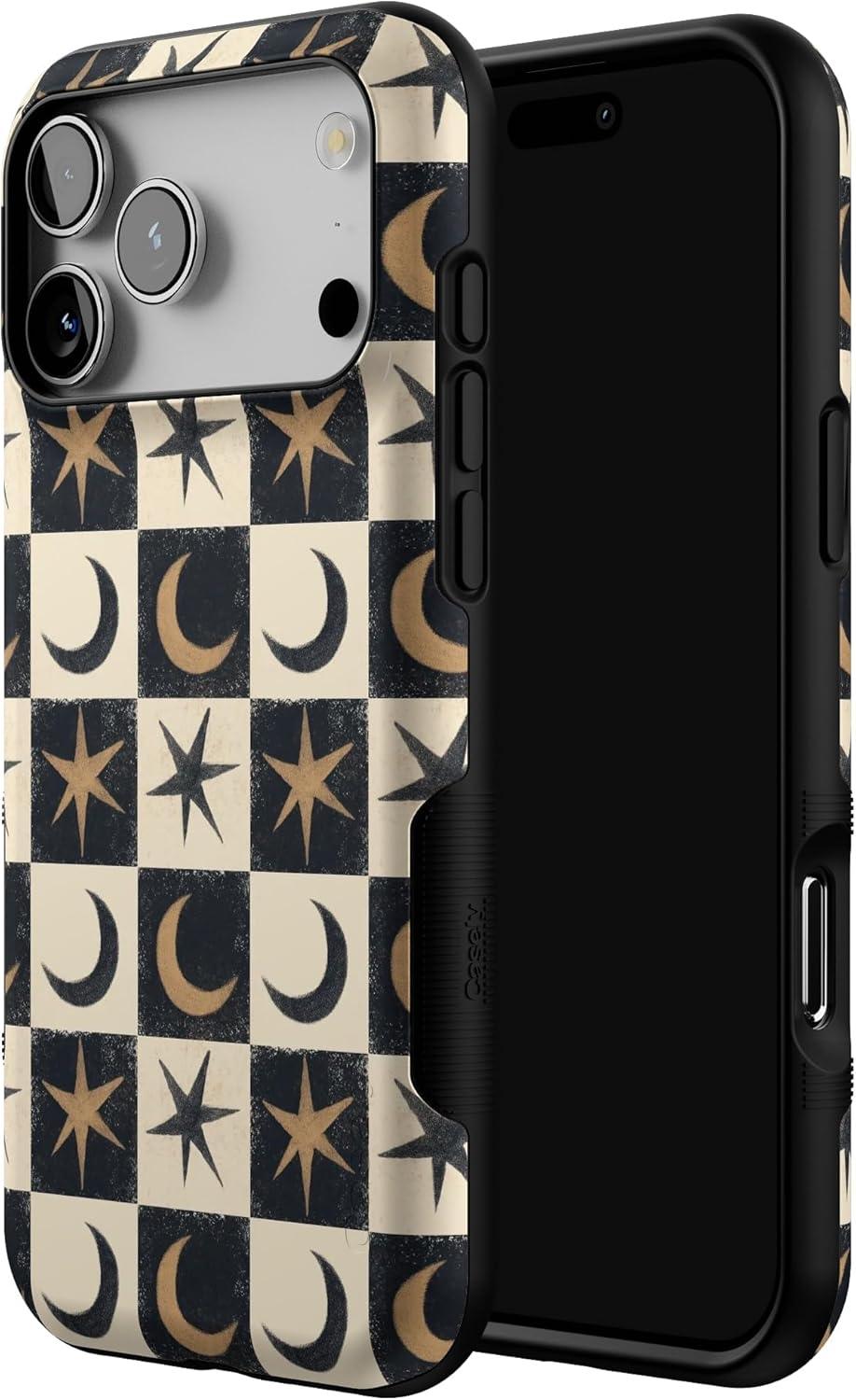imageCasely iPhone 17 Pro Max Case  Mystic Moonstar  Black Celestial  Bold Protective Design  Compatible with MagSafe