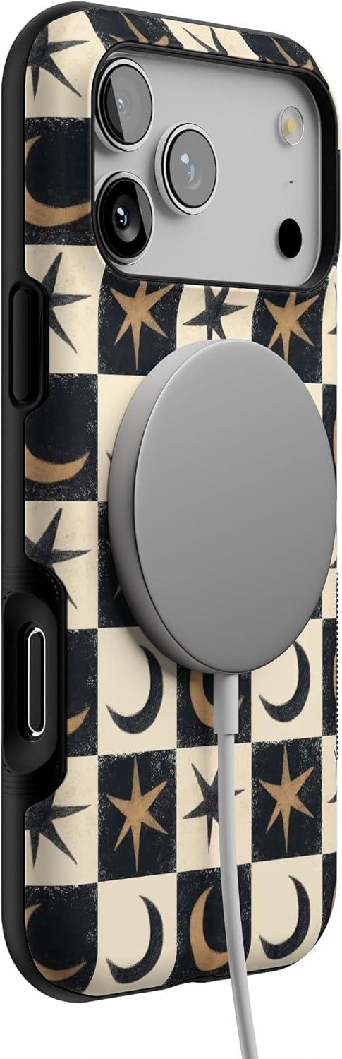 imageCasely iPhone 17 Pro Max Case  Mystic Moonstar  Black Celestial  Bold Protective Design  Compatible with MagSafe