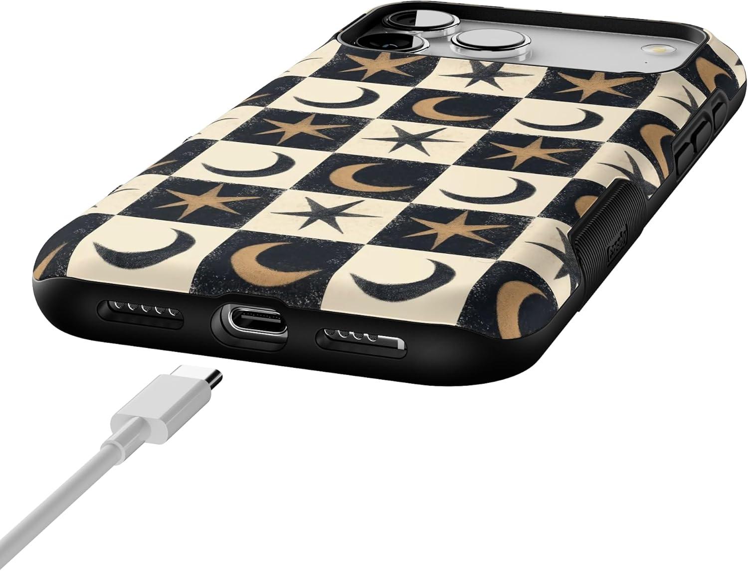 imageCasely iPhone 17 Pro Max Case  Mystic Moonstar  Black Celestial  Bold Protective Design  Compatible with MagSafe