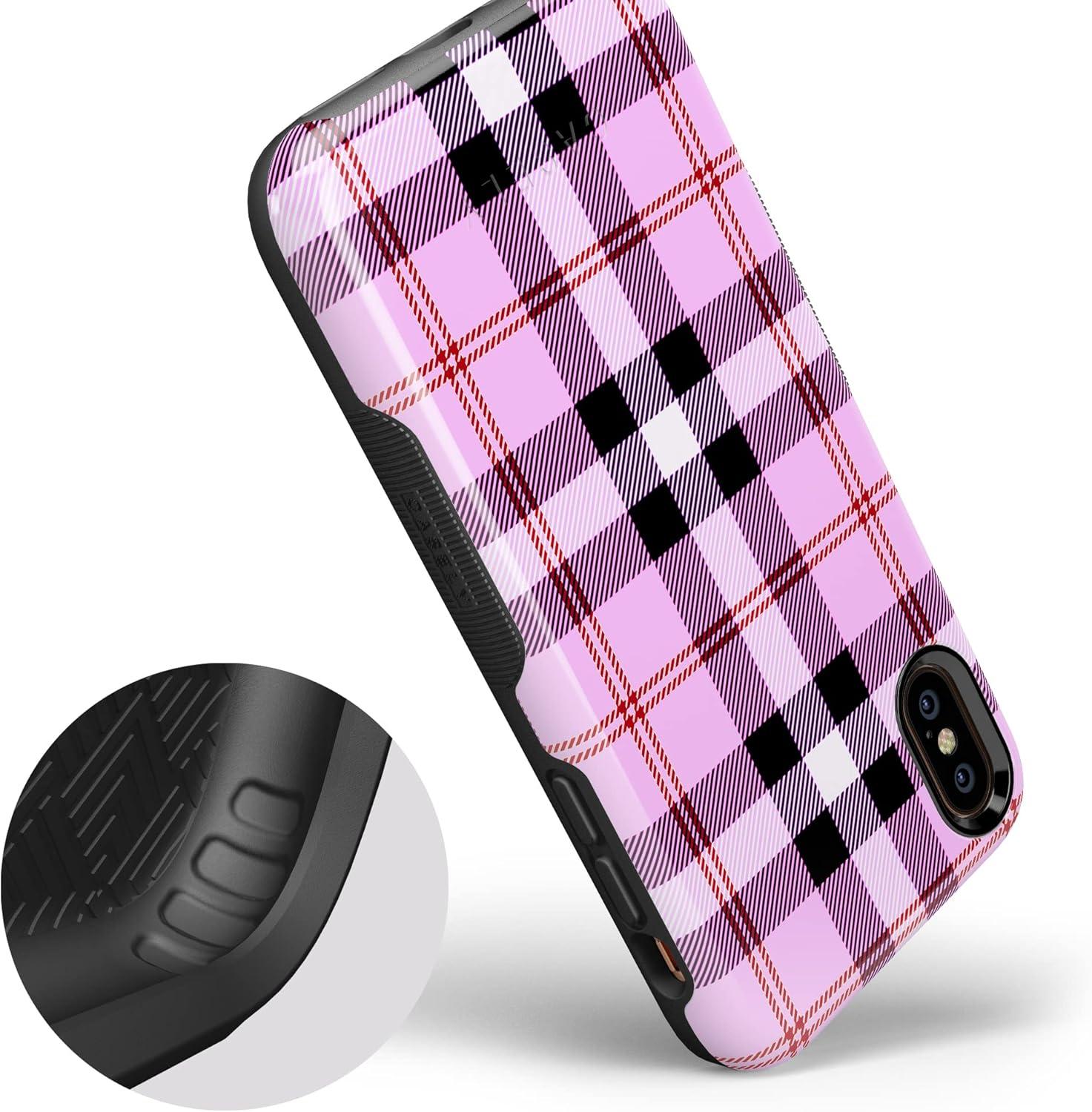 imageCasely iPhone XXS Case  Make Your Mark  Crayola Paint CaseAs if Light Purple Plaid