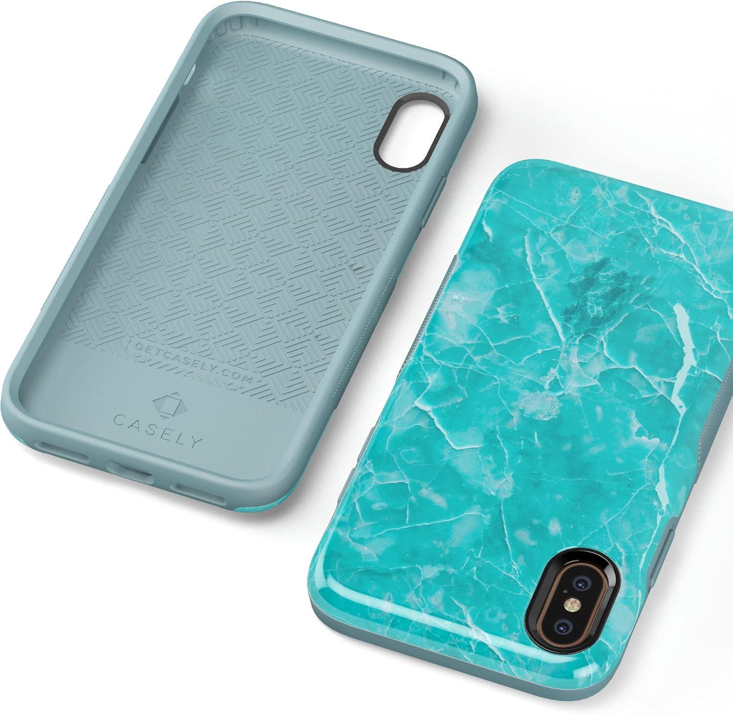 imageCasely iPhone XXS Case  Make Your Mark  Crayola Paint CaseBeautiful Teal Blue Seaglass