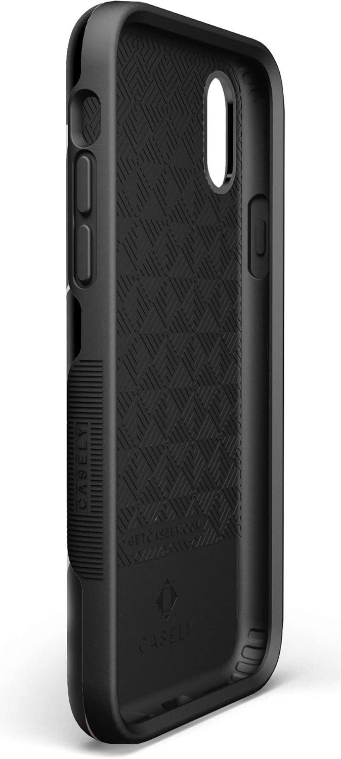 imageCasely iPhone XXS Case  Make Your Mark  Crayola Paint CaseBlack and Gold Metallic Waves