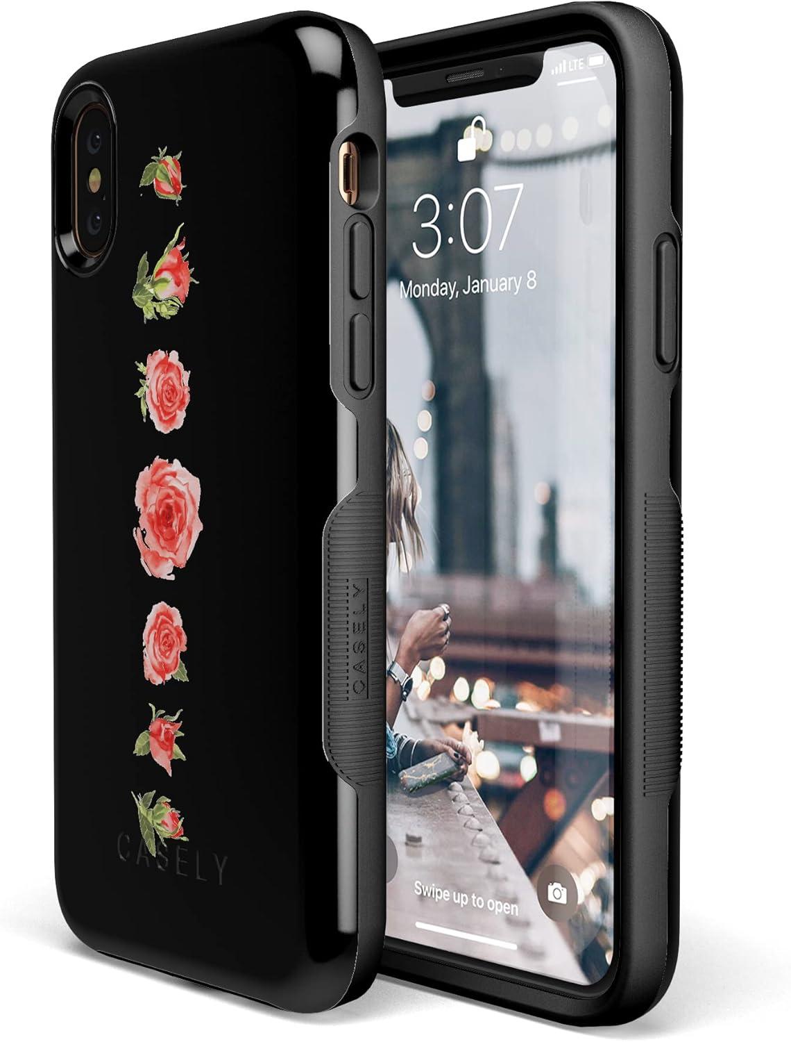 imageCasely iPhone XXS Case  Make Your Mark  Crayola Paint CaseBlooming Red Rose Floral