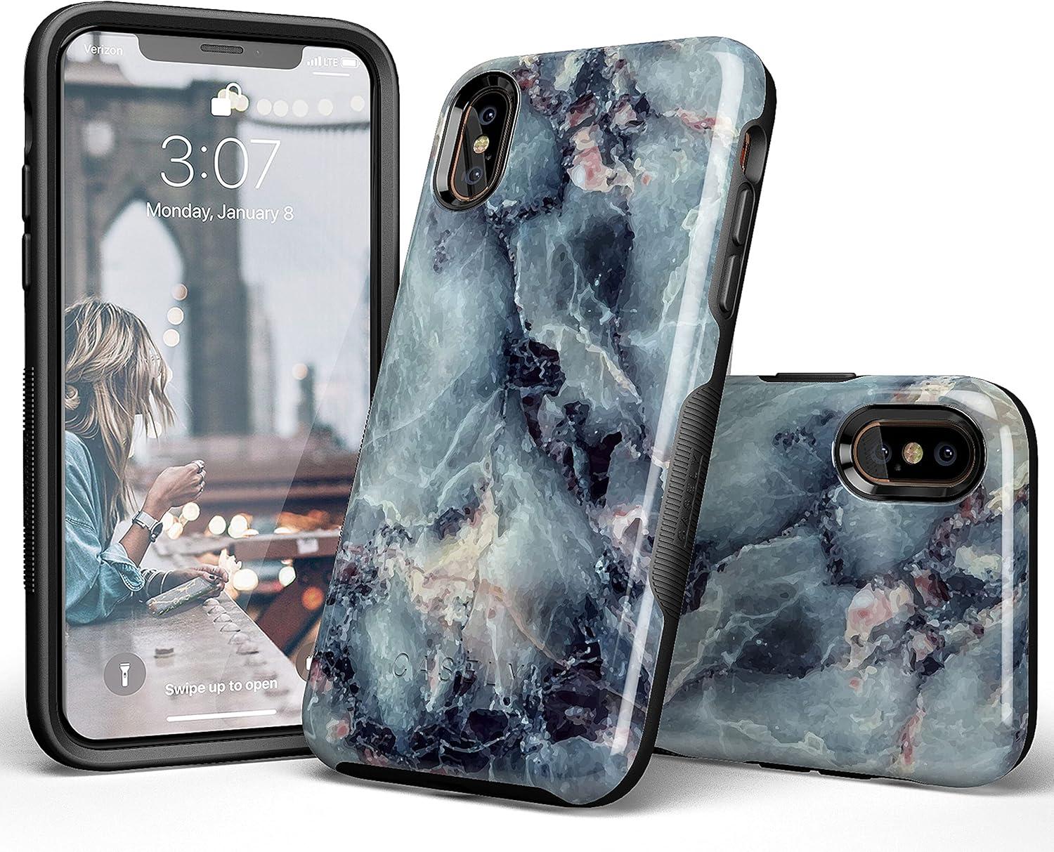 imageCasely iPhone XXS Case  Make Your Mark  Crayola Paint CaseBlue Marble