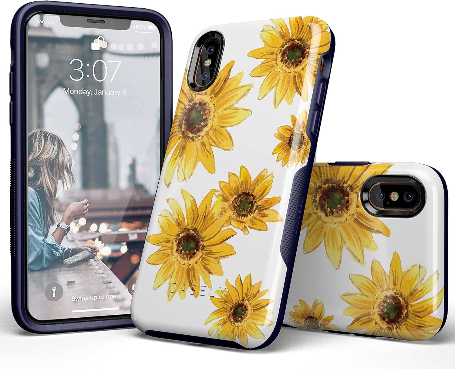 imageCasely iPhone XXS Case  Make Your Mark  Crayola Paint CaseBright Yellow Sunflowers Floral