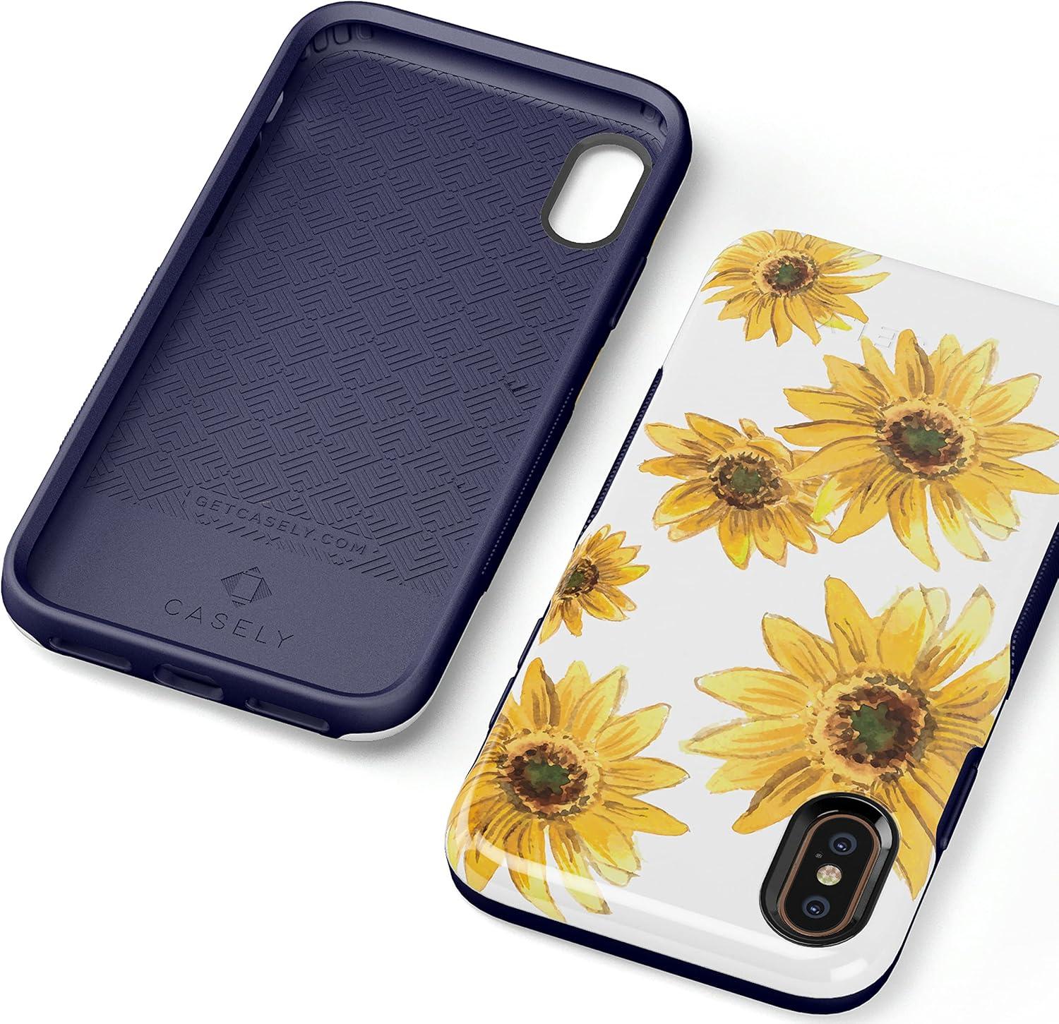 imageCasely iPhone XXS Case  Make Your Mark  Crayola Paint CaseBright Yellow Sunflowers Floral
