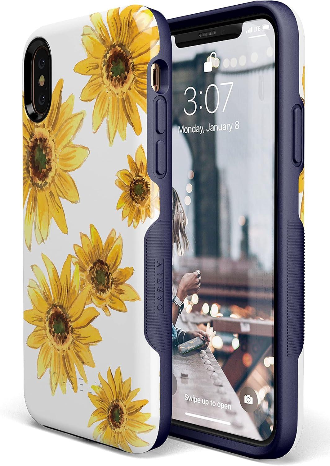 imageCasely iPhone XXS Case  Make Your Mark  Crayola Paint CaseBright Yellow Sunflowers Floral