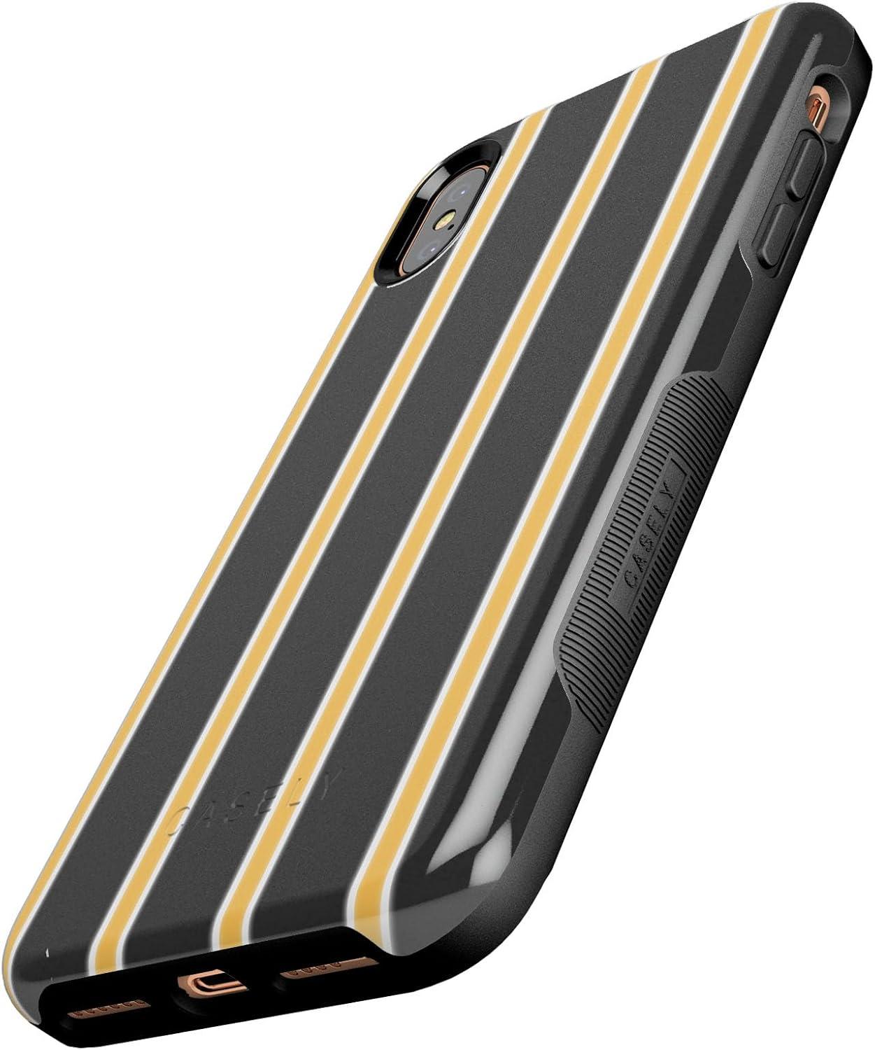 imageCasely iPhone XXS Case  Make Your Mark  Crayola Paint CaseFine Lines Mustard Yellow Pinstripe