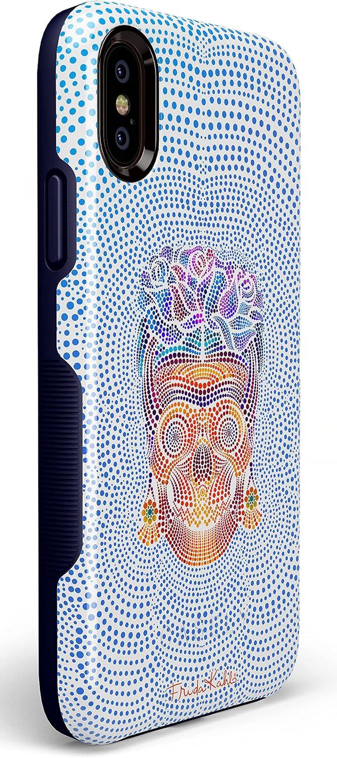 imageCasely iPhone XXS Case Make Your Mark Crayola Paint CaseFrida Kahlo Vida y Muerte Dotted Skull