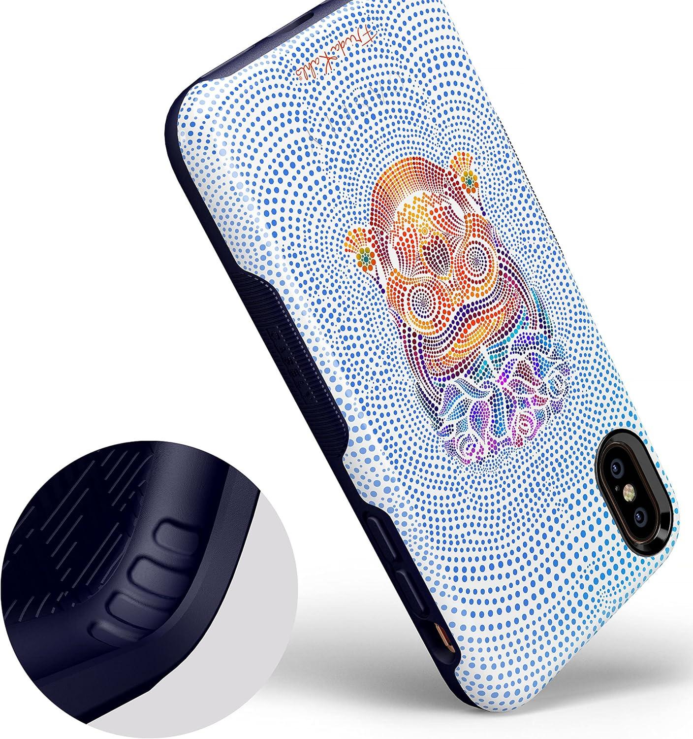 imageCasely iPhone XXS Case Make Your Mark Crayola Paint CaseFrida Kahlo Vida y Muerte Dotted Skull