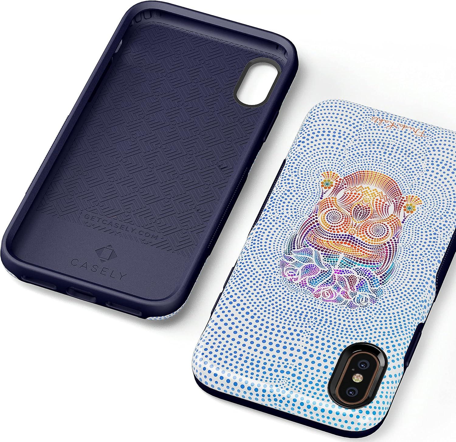 imageCasely iPhone XXS Case Make Your Mark Crayola Paint CaseFrida Kahlo Vida y Muerte Dotted Skull