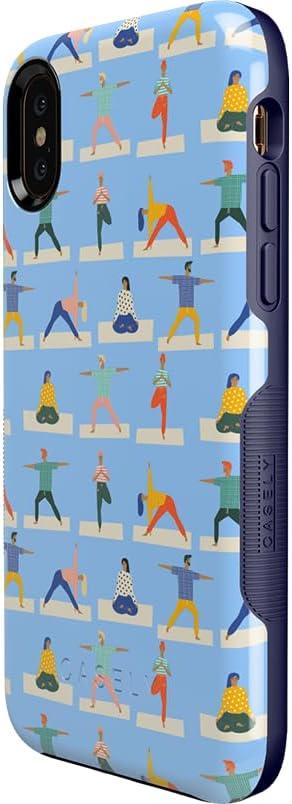 imageCasely iPhone XXS Case  Make Your Mark  Crayola Paint CaseGo with the Flow Light Blue Yoga