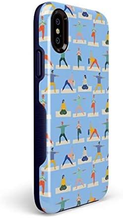 imageCasely iPhone XXS Case  Make Your Mark  Crayola Paint CaseGo with the Flow Light Blue Yoga