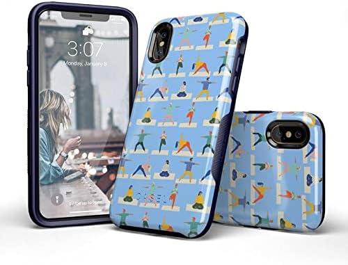 imageCasely iPhone XXS Case  Make Your Mark  Crayola Paint CaseGo with the Flow Light Blue Yoga