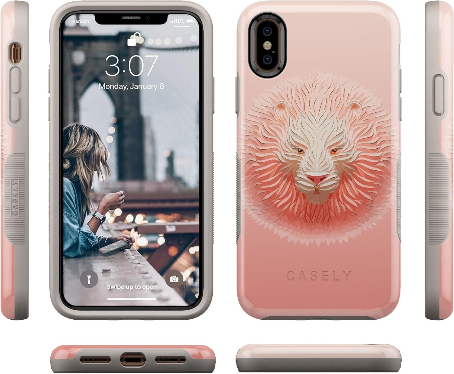 imageCasely iPhone XXS Case  Make Your Mark  Crayola Paint CaseHear Me Roar  Blush Lion
