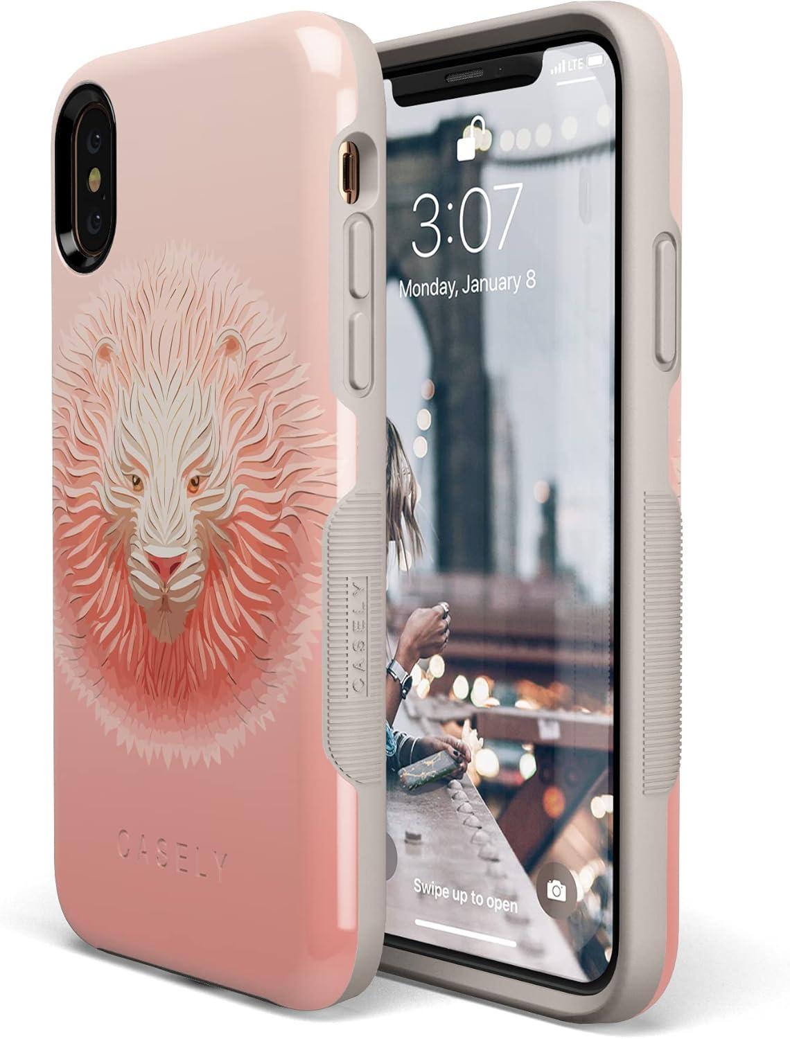 imageCasely iPhone XXS Case  Make Your Mark  Crayola Paint CaseHear Me Roar  Blush Lion