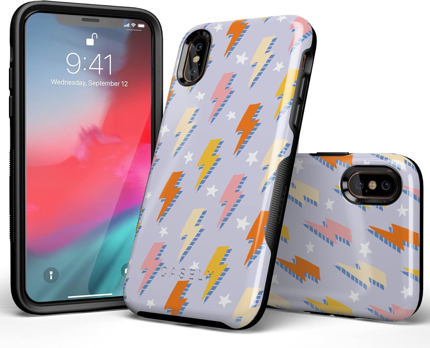 imageCasely iPhone XXS Case  Make Your Mark  Crayola Paint CaseIn a Flash  Lightning Bolt