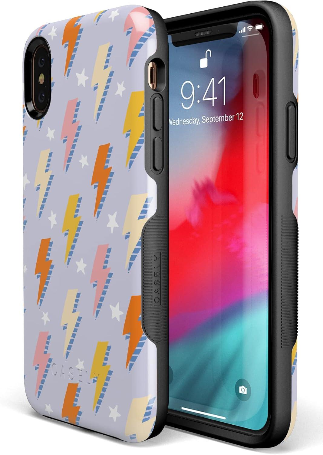 imageCasely iPhone XXS Case  Make Your Mark  Crayola Paint CaseIn a Flash  Lightning Bolt