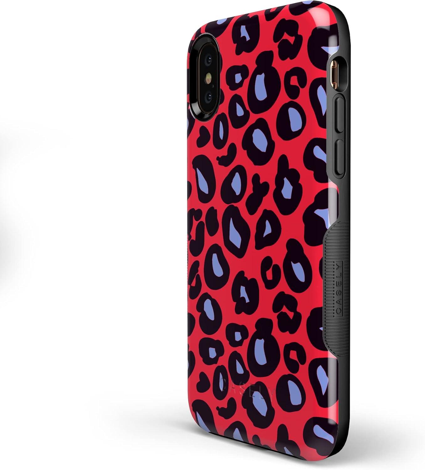 imageCasely iPhone XXS Case  Make Your Mark  Crayola Paint CaseInto the Wild  Red  Blue Leopard