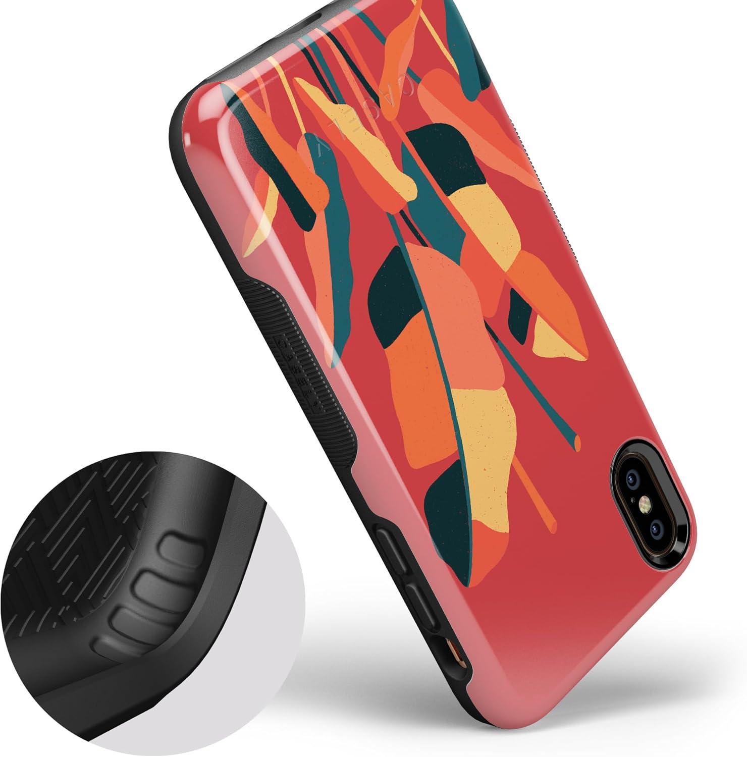 imageCasely iPhone XXS Case  Make Your Mark  Crayola Paint CaseLet it Grow  Banana Leaf Floral