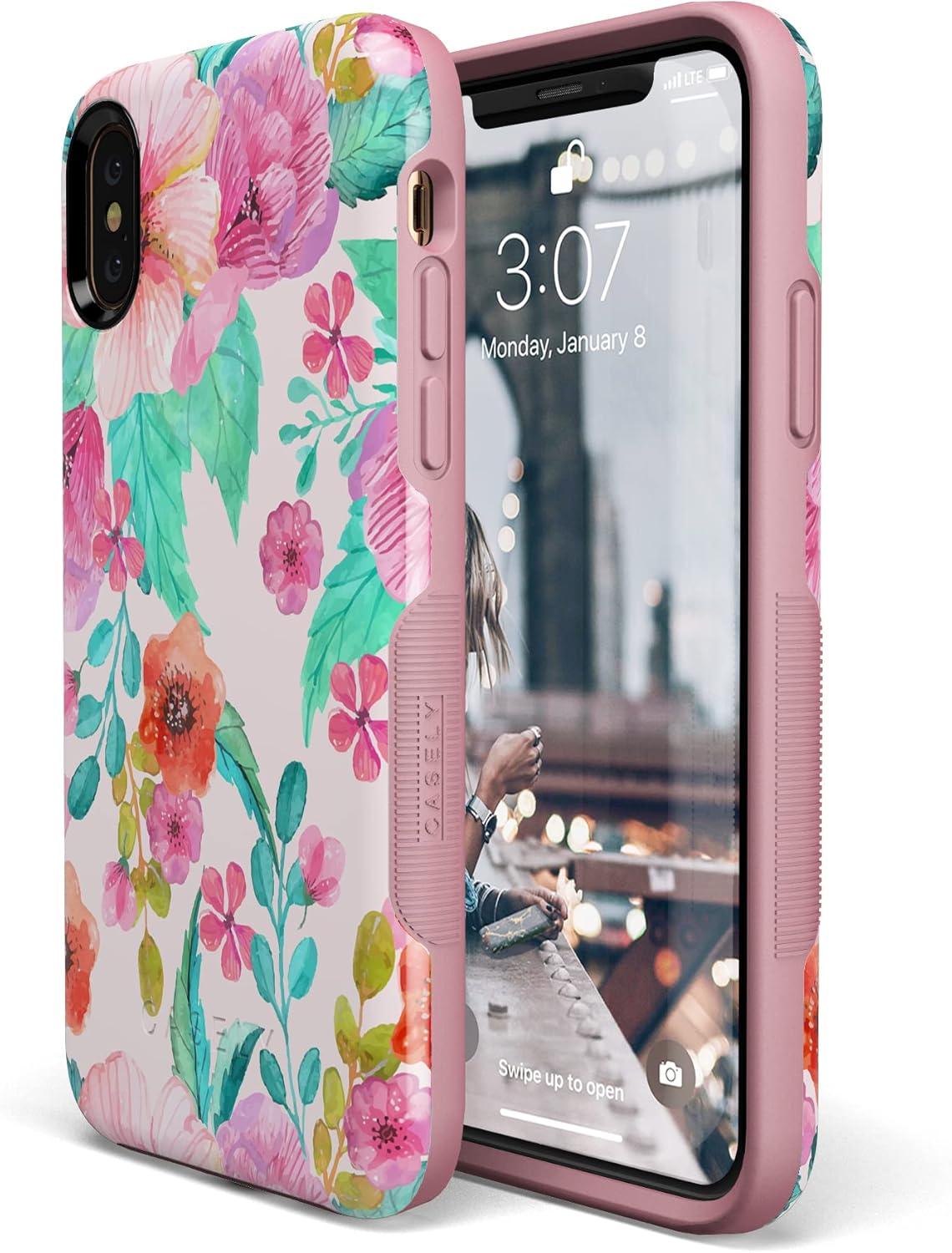 imageCasely iPhone XXS Case  Make Your Mark  Crayola Paint CaseOut And About  Light Pink Floral