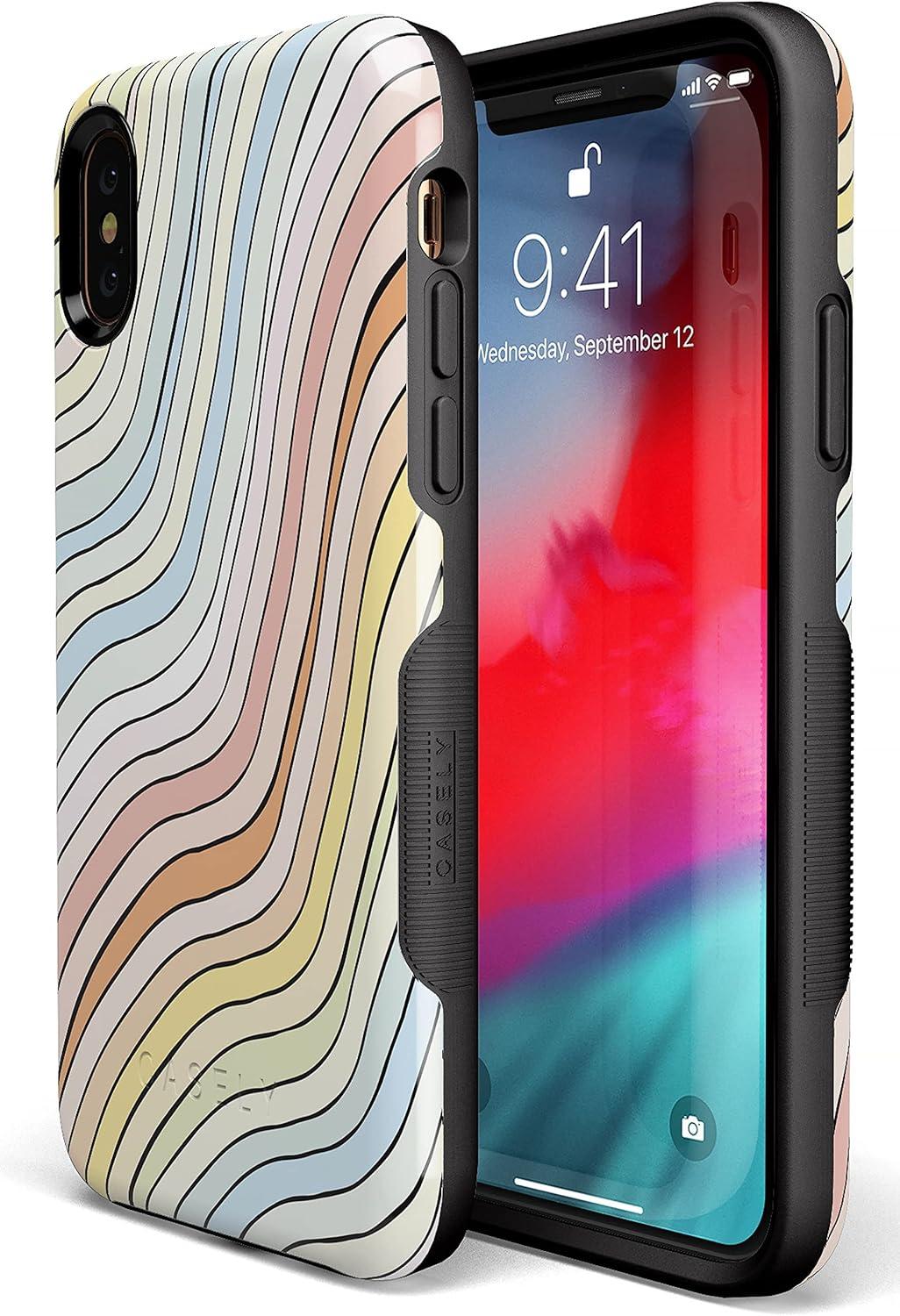 imageCasely iPhone XXS Case  Make Your Mark  Crayola Paint CaseRide The Wave  Pastel Rainbow Lined