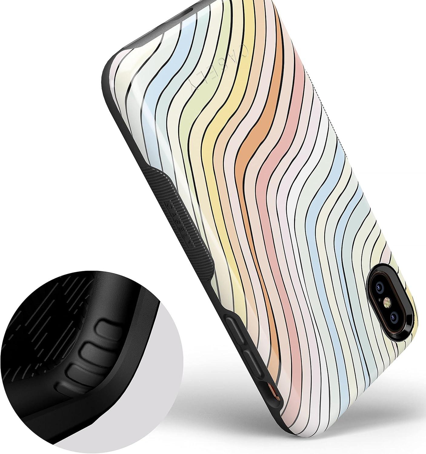 imageCasely iPhone XXS Case  Make Your Mark  Crayola Paint CaseRide The Wave  Pastel Rainbow Lined