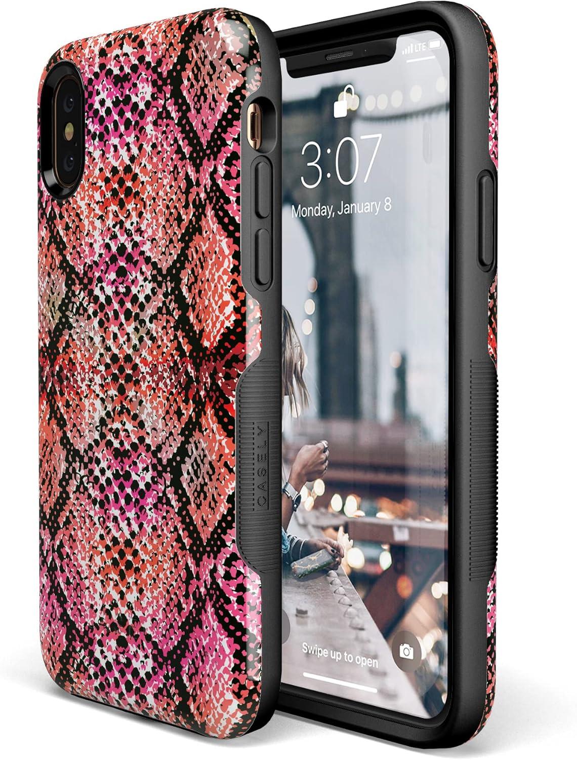 imageCasely iPhone XXS Case  Make Your Mark  Crayola Paint CaseSnake Along Red Snake Skin