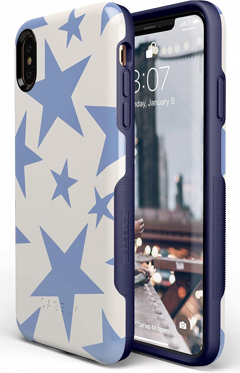 imageCasely iPhone XXS Case  Make Your Mark  Crayola Paint CaseStars Align  Blue  White Stars