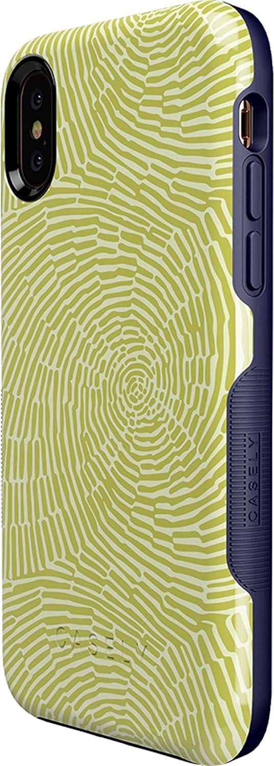 imageCasely iPhone XXS Case  Make Your Mark  Crayola Paint CaseSwirl Away  Tea Green Geometric