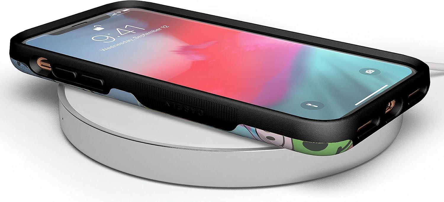 imageCasely iPhone Xs Max Case  Purple Taupe on Nude  Bold Protective DesignAll Smiles  Smiley Face Sticker