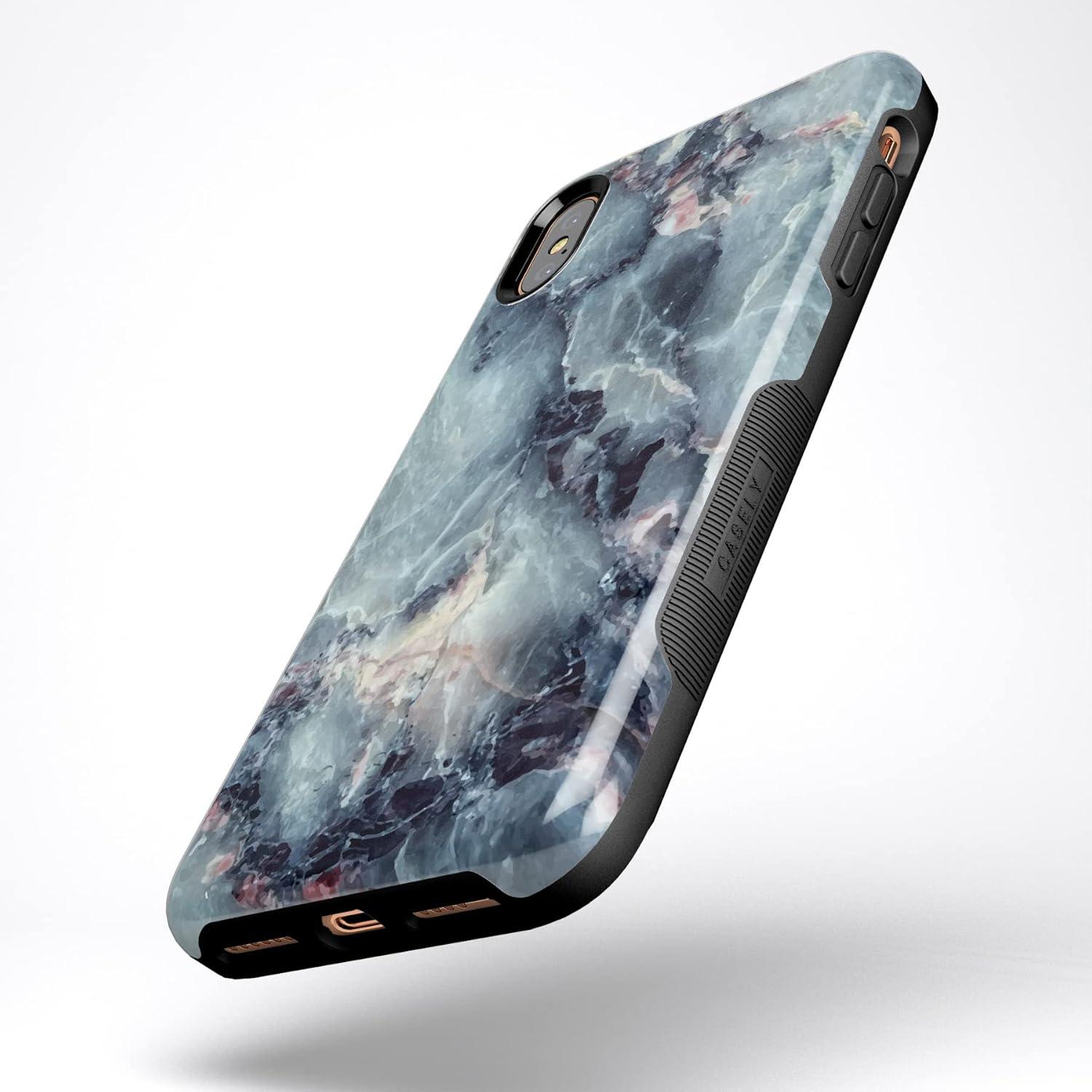 imageCasely iPhone Xs Max Case  Purple Taupe on Nude  Bold Protective DesignDeep Sea  Blue Marble