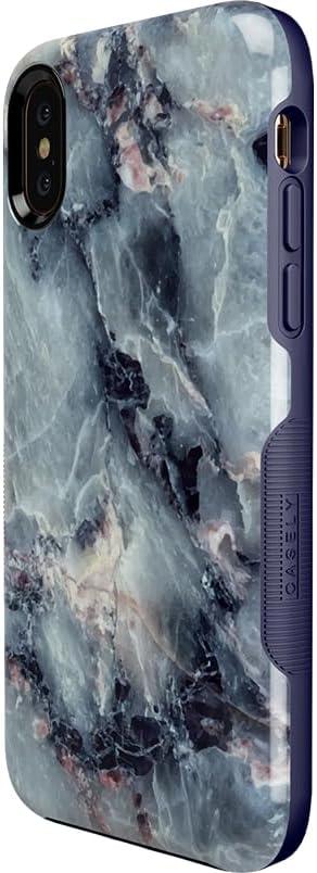 imageCasely iPhone Xs Max Case  Purple Taupe on Nude  Bold Protective DesignDeep Sea  Blue Marble