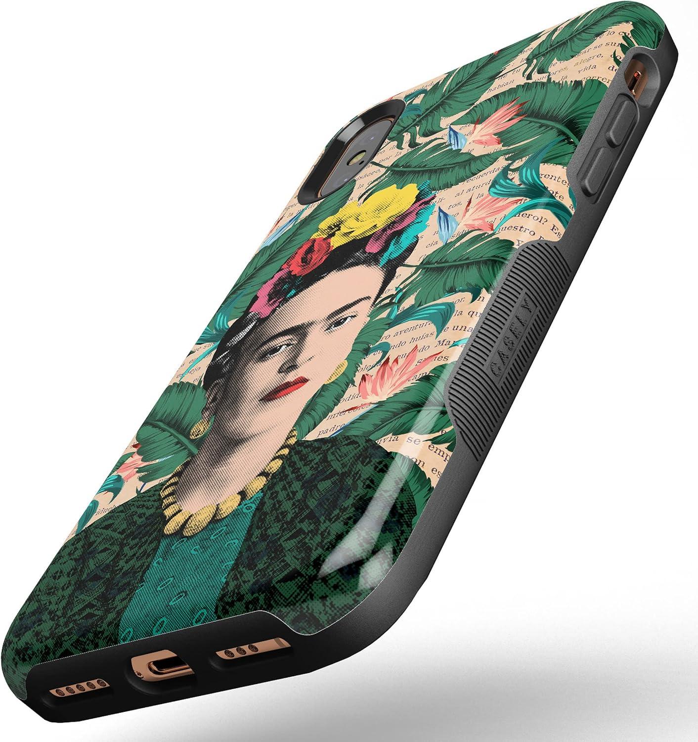 imageCasely iPhone Xs Max Case  Purple Taupe on Nude  Bold Protective DesignFrida Kahlo  Find Your Muse  Portrait Floral