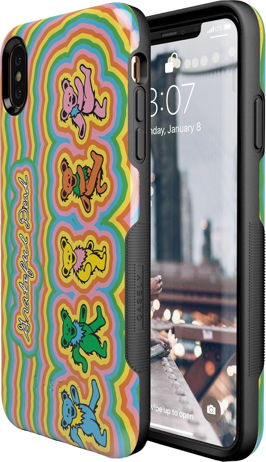 imageCasely iPhone Xs Max Case  Purple Taupe on Nude  Bold Protective DesignIn the Groove  Grateful Dead Dancing Bears