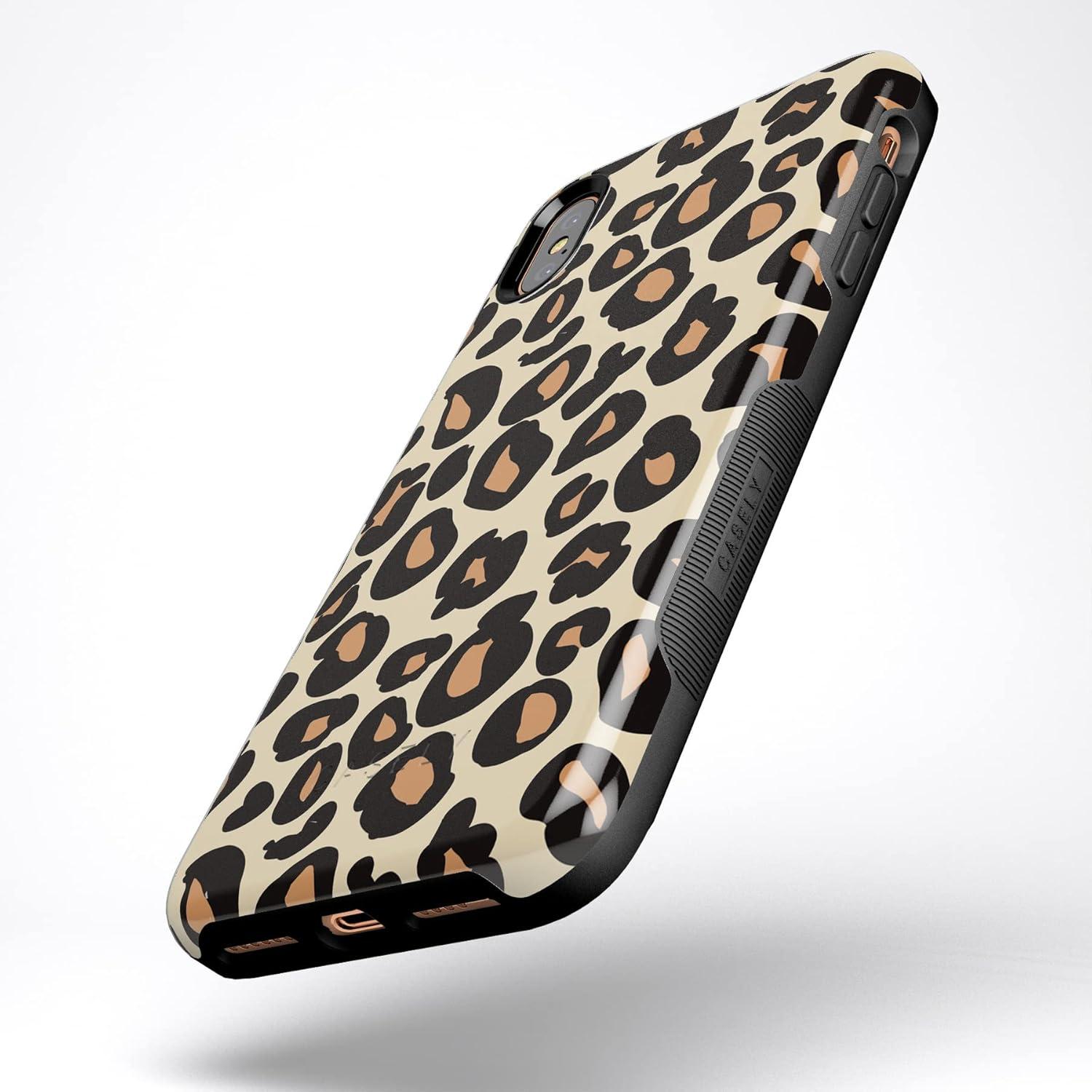 imageCasely iPhone Xs Max Case  Purple Taupe on Nude  Bold Protective DesignInto the Wild  Leopard Print
