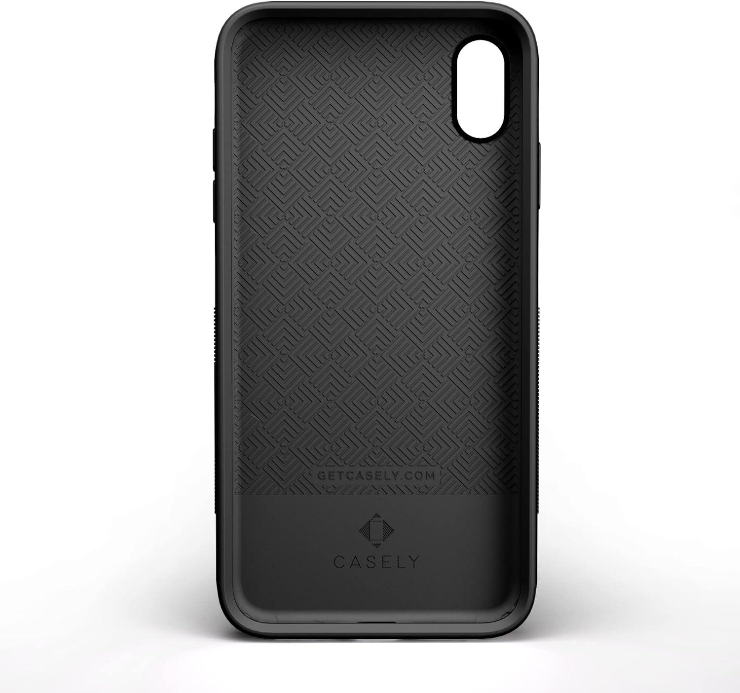 imageCasely iPhone Xs Max Case  Purple Taupe on Nude  Bold Protective DesignLeaf Me Alone  Green Floral Print