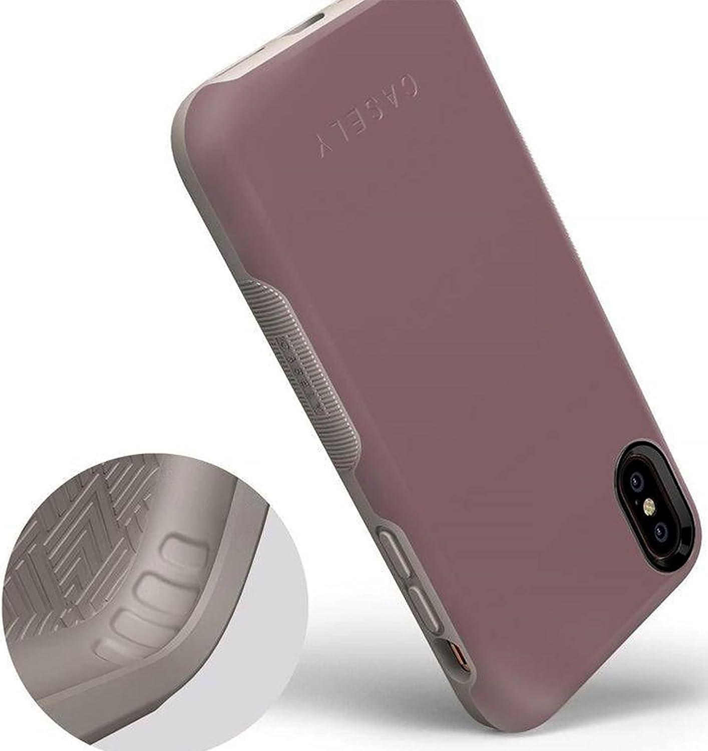 imageCasely iPhone Xs Max Case  Purple Taupe on Nude  Bold Protective DesignPurple Taupe on Nude