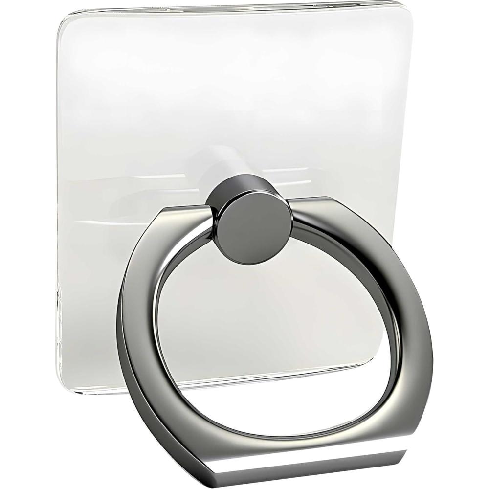 imageCasely Phone Ring Rose to Fame Blue amp White Rose Phone Ring 360 Degree Complete Swivel Strong Adhesive Remove and Reuse Works on Any PhoneClear Phone Ring