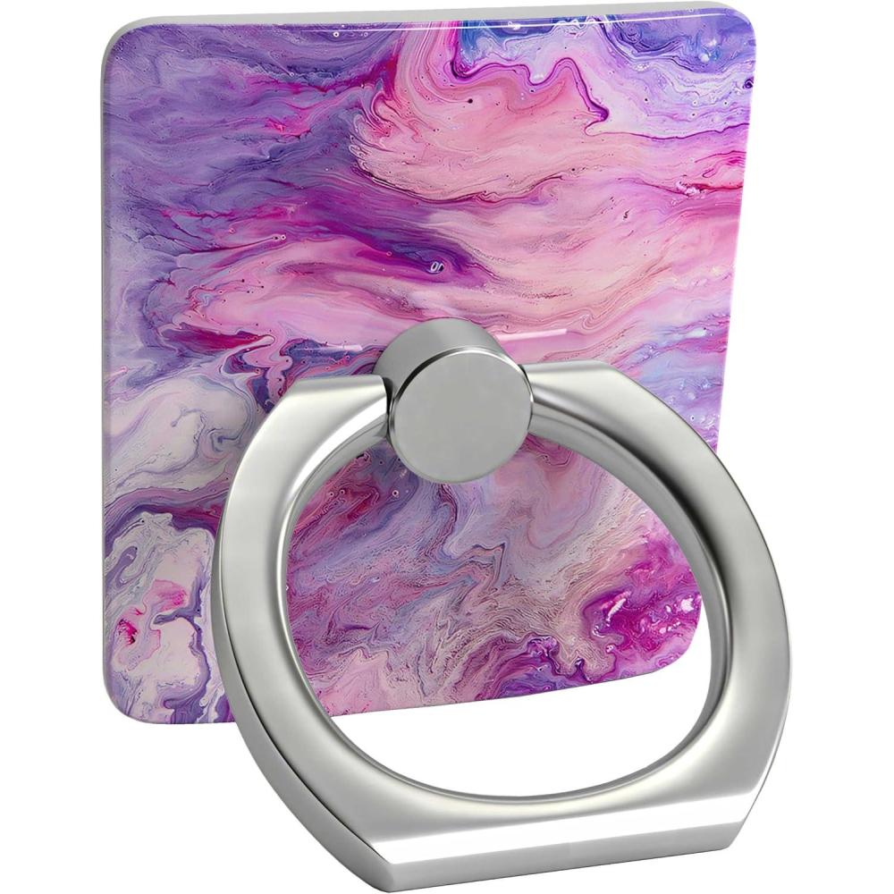 imageCasely Phone Ring  Rose to Fame  Blue amp White Rose Phone Ring  360 Degree Complete Swivel Strong Adhesive Remove and Reuse Works on Any PhoneTie Dying Over You Purple Marble