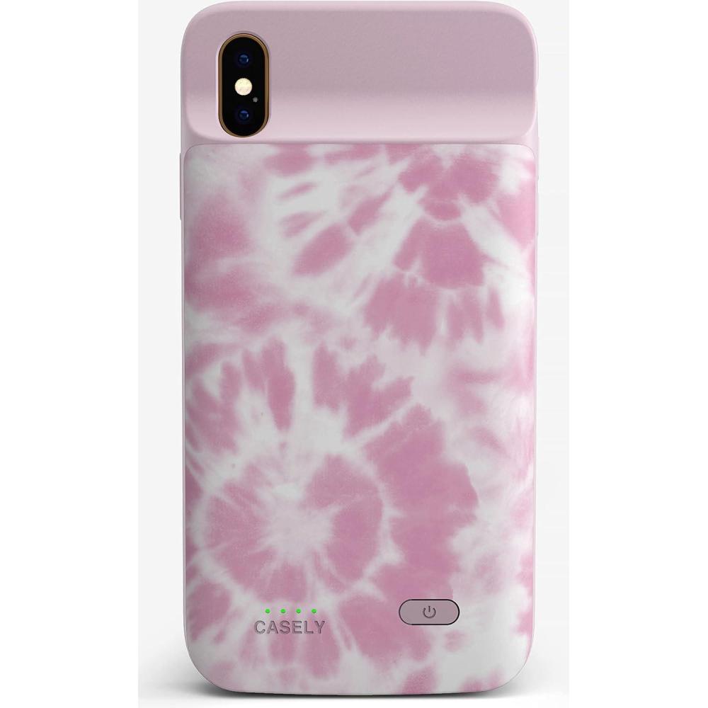 imageCasely Power 20 Case Compatible with iPhone XXS  Down for Whatever  Light Pink Tie Dye Case