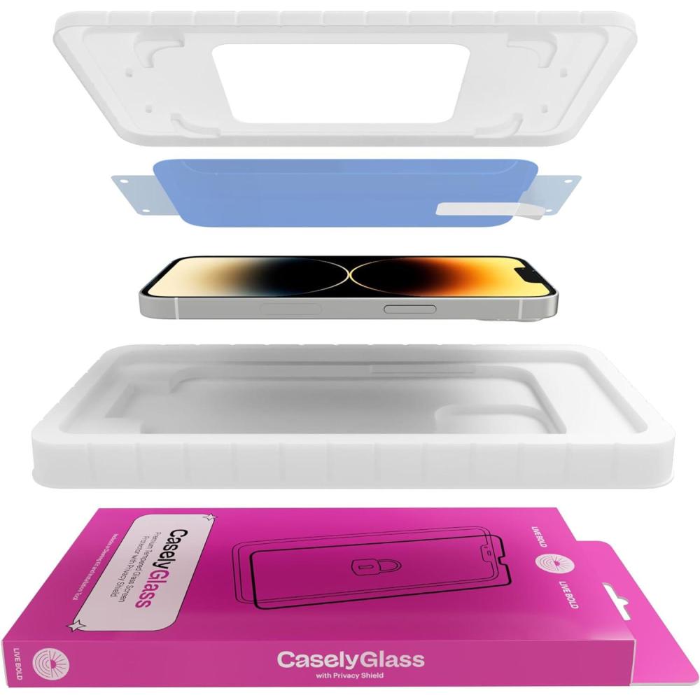 imageCasely Screen Protector for iPhone 12 Pro Max Tempered Glass Screen ProtectoriPhone 15  iPhone 16