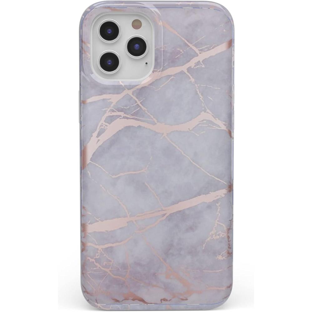 imageCasely iPhone 11 Pro Max Case  Out and About  Light Pink Floral  Classic Ultra Slim DesignLavender Gray  Rose Gold Marble