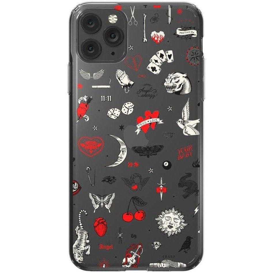 imageCasely iPhone 11 Pro Max Case  Out and About  Light Pink Floral  Classic Ultra Slim DesignNot a Phase  Clear Flash Tattoo