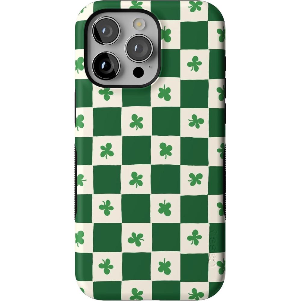 imageCasely iPhone 15 Pro Case  Keep It Classic  Crayola Crayon Box  Bold Protective Design  Compatible with MagSafeLucky You  Shamrock