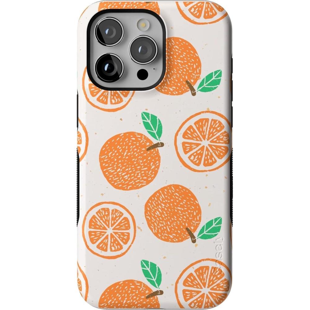 imageCasely iPhone 15 Pro Case  Keep It Classic  Crayola Crayon Box  Bold Protective Design  Compatible with MagSafeMain Squeeze  Orange Stamped