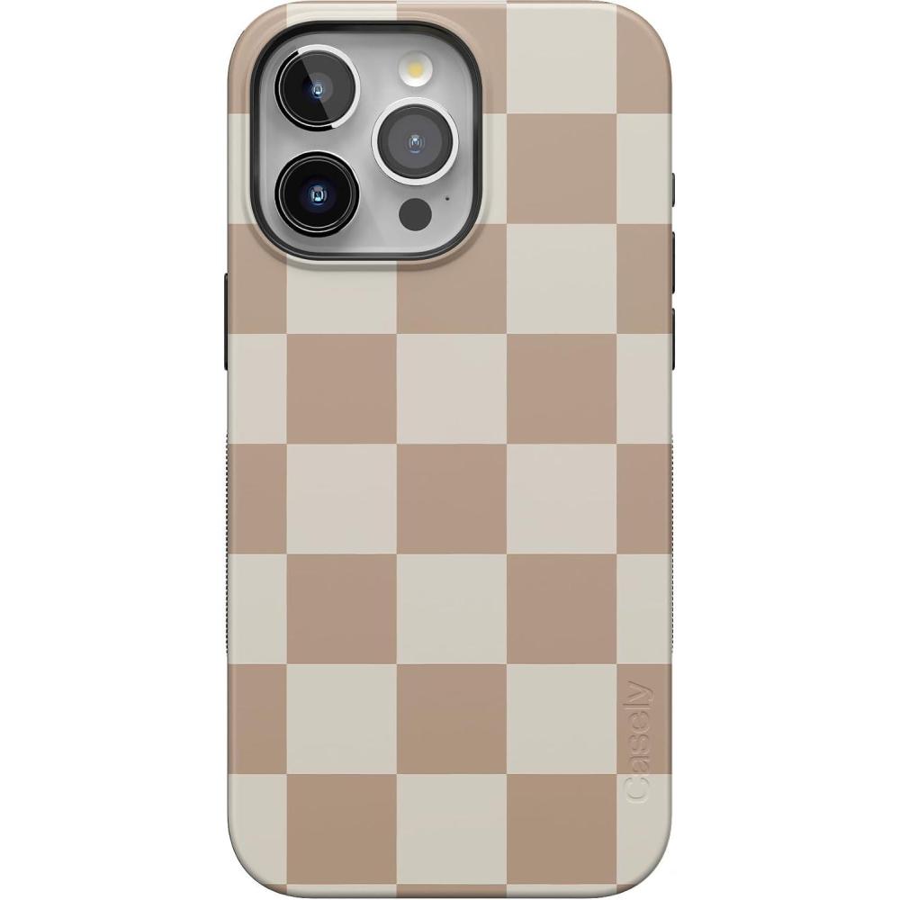 imageCasely iPhone 15 Pro Case  Keep It Classic  Crayola Crayon Box  Bold Protective Design  Compatible with MagSafeNeutral Checkerboard  Fit Check