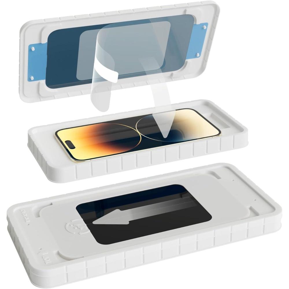 imageCasely iPhone 15 Pro Privacy Glass  AntiSpy Tempered Glass Screen ProtectoriPhone 15 Pro Max