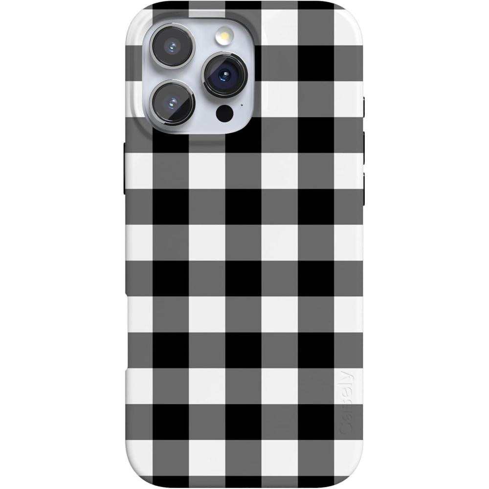 imageCasely iPhone 16 Pro Case  Glitter Mystic Moss  Green Enchanted Shimmer  Compatible with MagSafe  Classic UltraSlim Case DesignCheck Me Out  Checkerboard