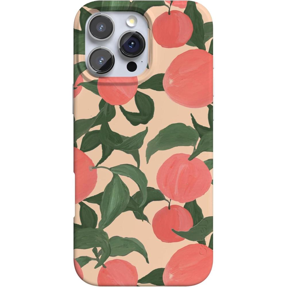 imageCasely iPhone 16 Pro Case  Glitter Mystic Moss  Green Enchanted Shimmer  Compatible with MagSafe  Classic UltraSlim Case DesignFeeling Peachy  Blush Vines